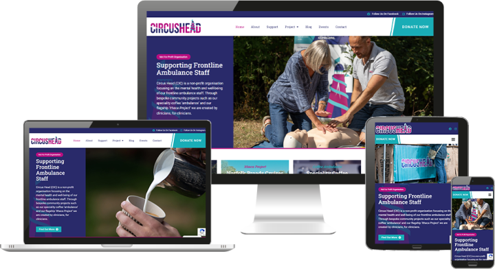 Circus Head website design