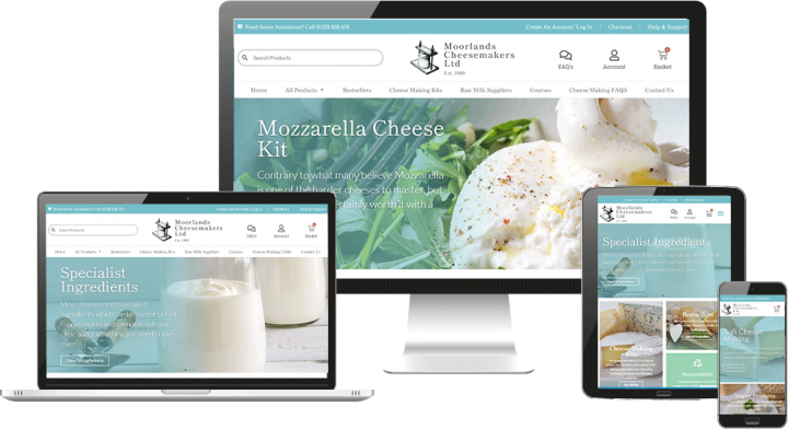 Website Design Norwich Moorlands Cheese