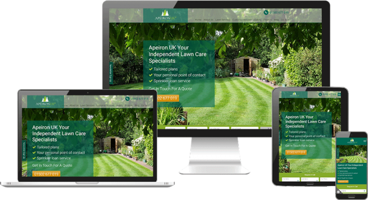 lawn care website design for mobile devices