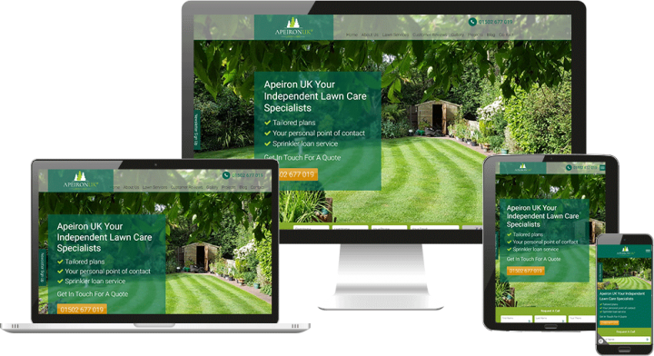 Lawn care website design Norwich