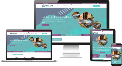 Tubs and spa website design Norwich