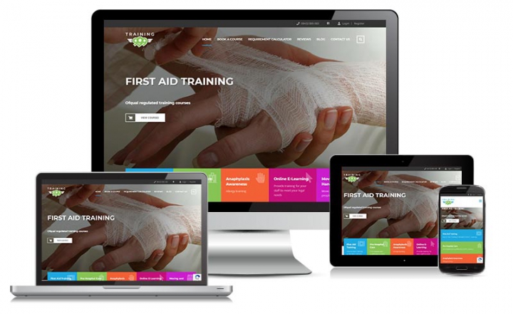 First Aid Training website design