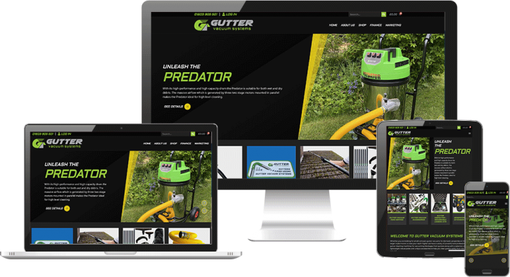 Ecommerce website design Gutter vac