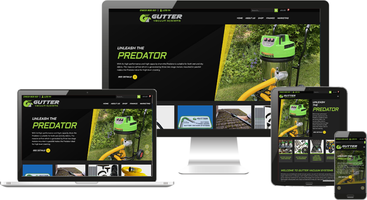 Gutter vac website design