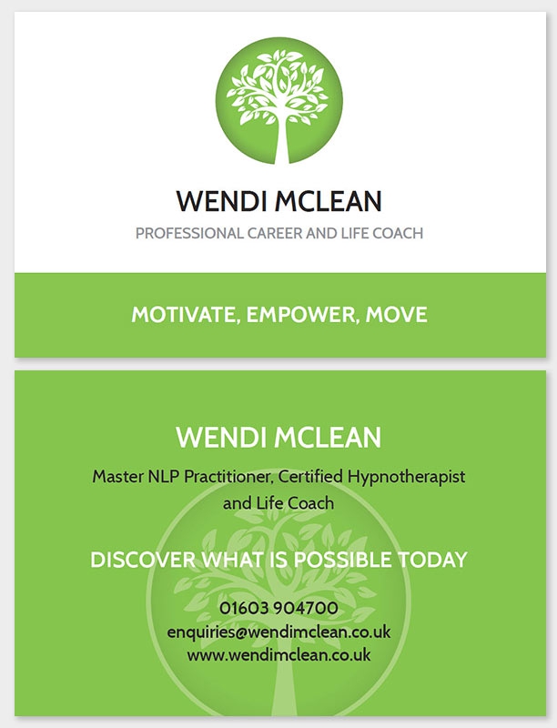 Wendi business cards Designs Norwich
